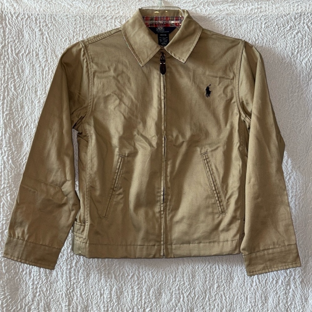 Ralph Lauren Polo Plaid Detail Zip-Up Jacket